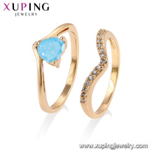 15444 Xuping Women Girls Style Royal Jewelry diseño conjunto de anillos de piedra de hielo